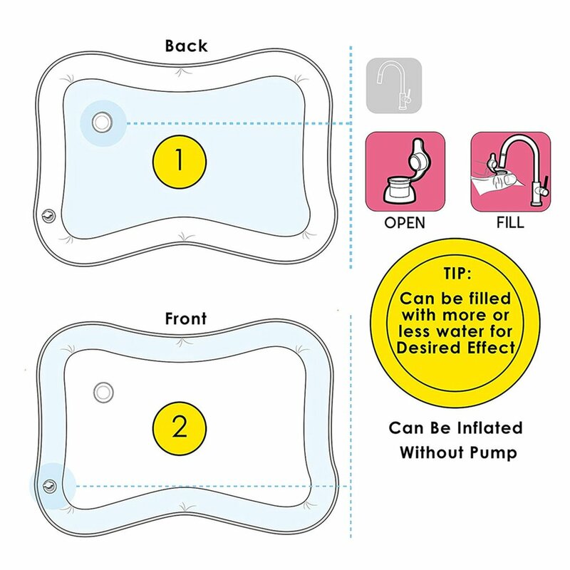 Estera de agua inflable de pulpo para bebé, cojín de juego de agua para niño pequeño, juguetes educativos para desarrollo, 60x50cm