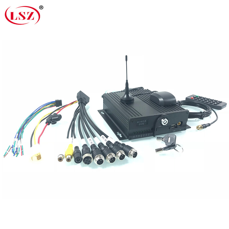 Lsz Hd 4-Kanaals Dual Sd-kaart 4G Gps Mdvr Remote Netwerk Video-opname Monitoring School Bus/brandweerwagen/Techniek Voertuig