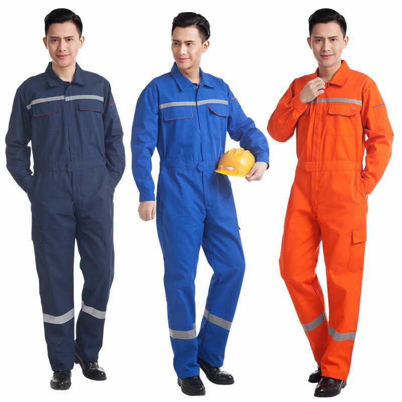 Combinaison à manches longues pour hommes, uniforme multi-poches, vêtements de travail, combinaison mécanique, réparation automobile