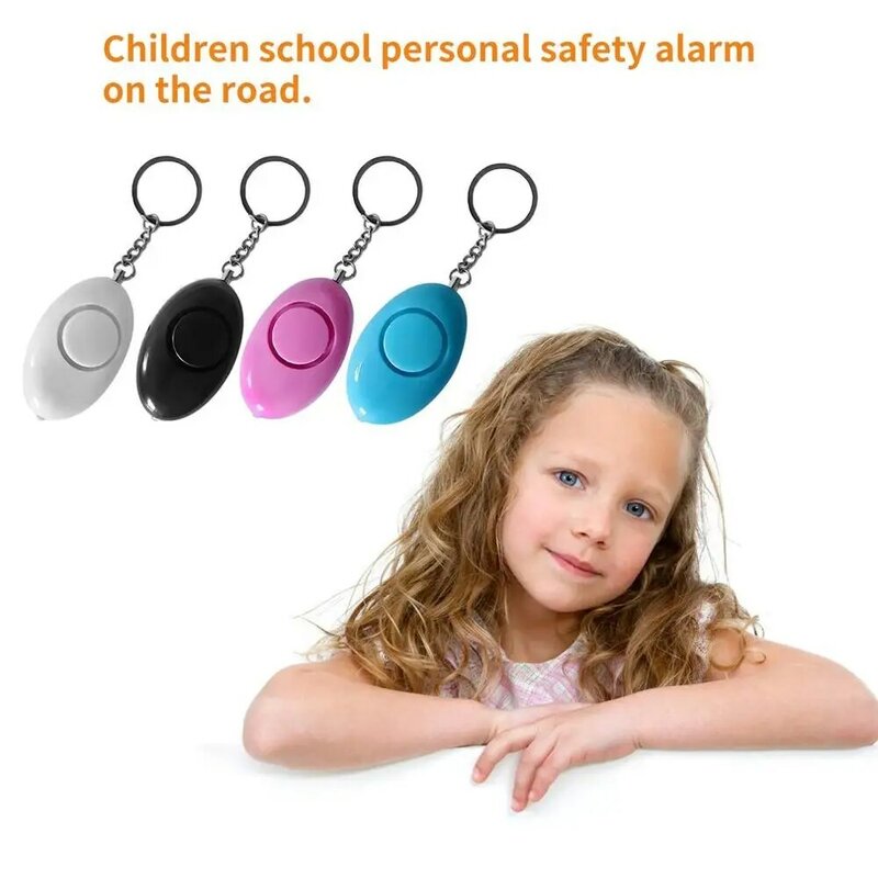 Mini Egg Shape Women Personal Safety Alarm Keyring Anti-Attack Security Protection Emergency Alarm Children School Alert