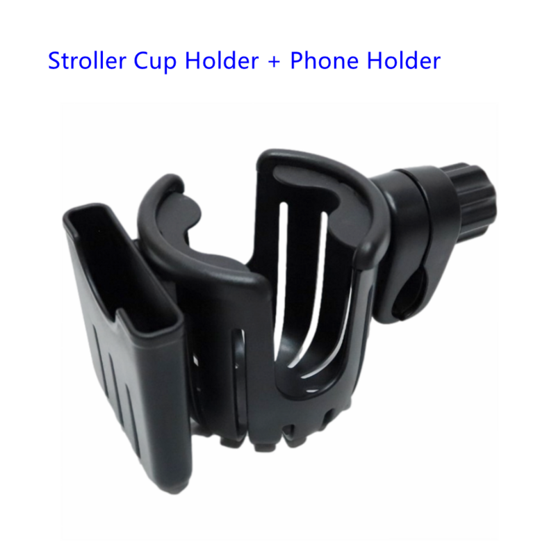 New Baby Stroller Cup Holder + Phone Holder Universal Rack Bottle 360 Rotatable Cup Holder For Milk Bottle Cart Pram Accessories