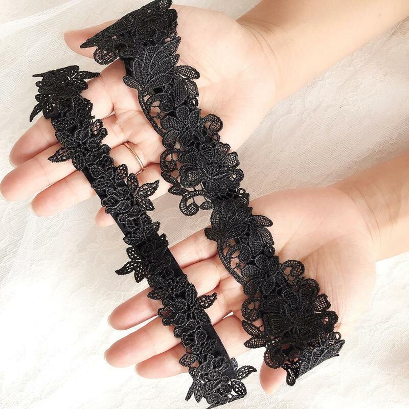 2pcs/set Wedding Garters Lace Embroidery Floral Sexy Garters for Women/Bride Thigh Ring Bridal Elastic Leg Garter