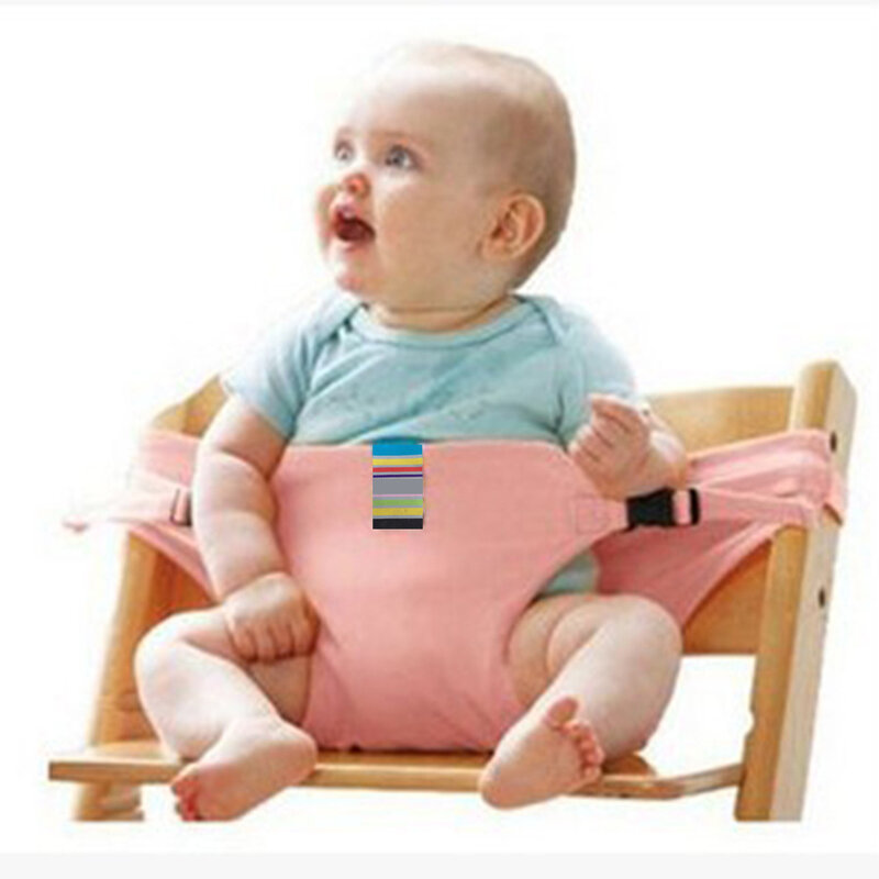 Nuova sedia da pranzo per bambini cintura di sicurezza sedile portatile imbracatura per seggiolone fascia elastica per l'alimentazione del bambino cintura di sicurezza per sedia lavabile pieghevole