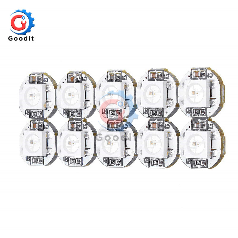 10 Cái/lốc DC 5V 3MM X 10MM WS2812B SMD LED RGB Mini PCB Board 5050 Chip Xây Dựng-Trong IC-WS2812 Chất Lượng Hàng Đầu Full Mềm Mại Đèn