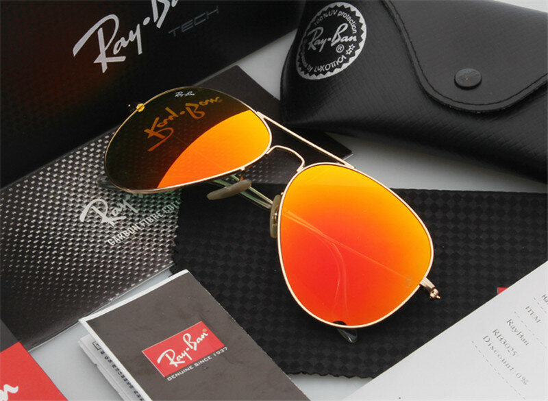Солнцезащитные очки RayBan RB3025 для мужчин и женщин, солнцезащитные очки в стиле ретро Ray Ban, солнцезащитные очки-авиаторы 3025, 2019