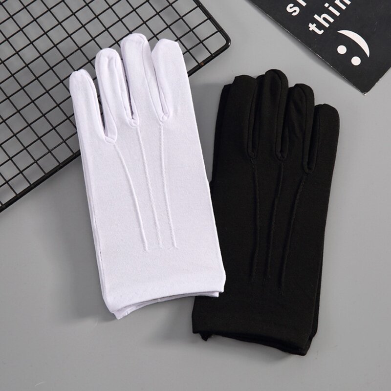 Black White Color Manner Short Gloves For Men Women High Quality Cotton Bike Wasit  Mittens Drive Car Bicycling Accessory GL0406