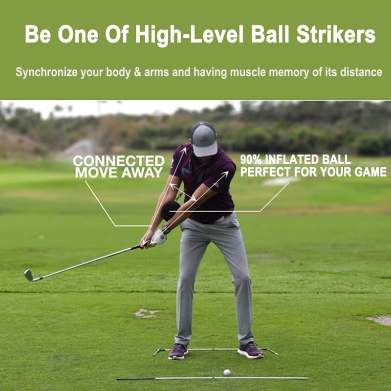 Balle intelligente pour entraîneur de Swing de Golf, 1 ensemble, avec assistance gonflable, pour entraînement de Golf débutant, correcteur de Posture