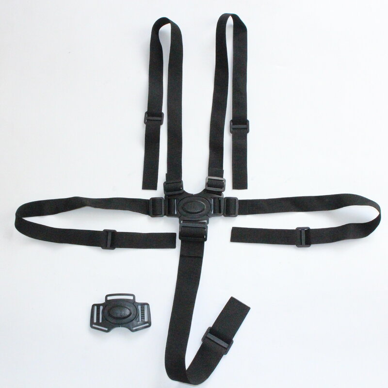 Siège de ceinture de sécurité en nylon SFP, siège bébé à crochet rotatif, résistant à l'environnement 360, poussette bébé, chaise haute, noir, 5 points