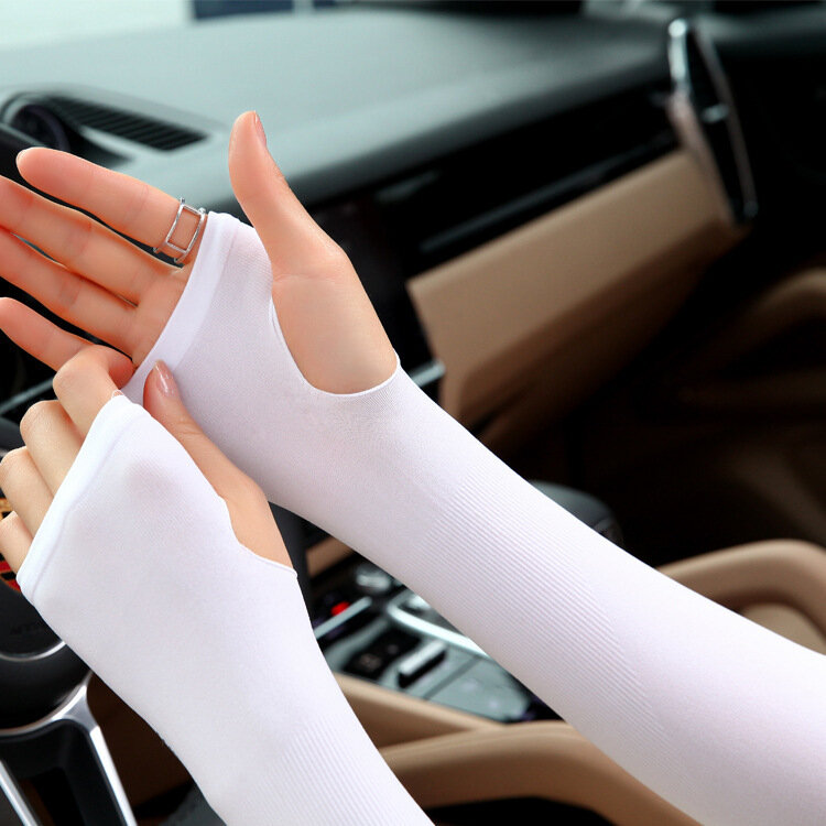 Manica da donna nuova protezione solare manica da ghiaccio per ragazze sport da equitazione all'aperto manica sottile coppia manica da braccio S4088