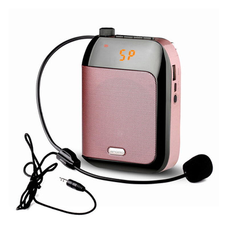 Amplificador De Voz portátil con cable para profesores, Radio FM, megáfono, Guía De viaje, 15W