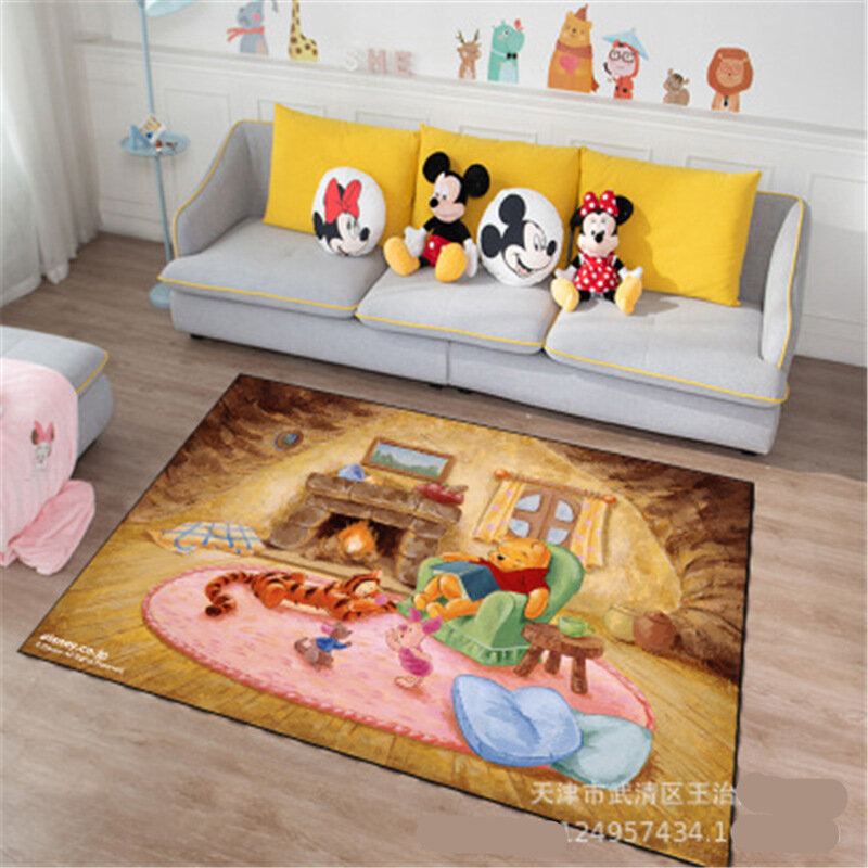Мультяшный коврик для дверей с изображением Анны и Эльзы из мультфильма, игровой коврик для мальчиков и девочек с Микки и Минни Маус, кухонный коврик для спальни, ванной комнаты