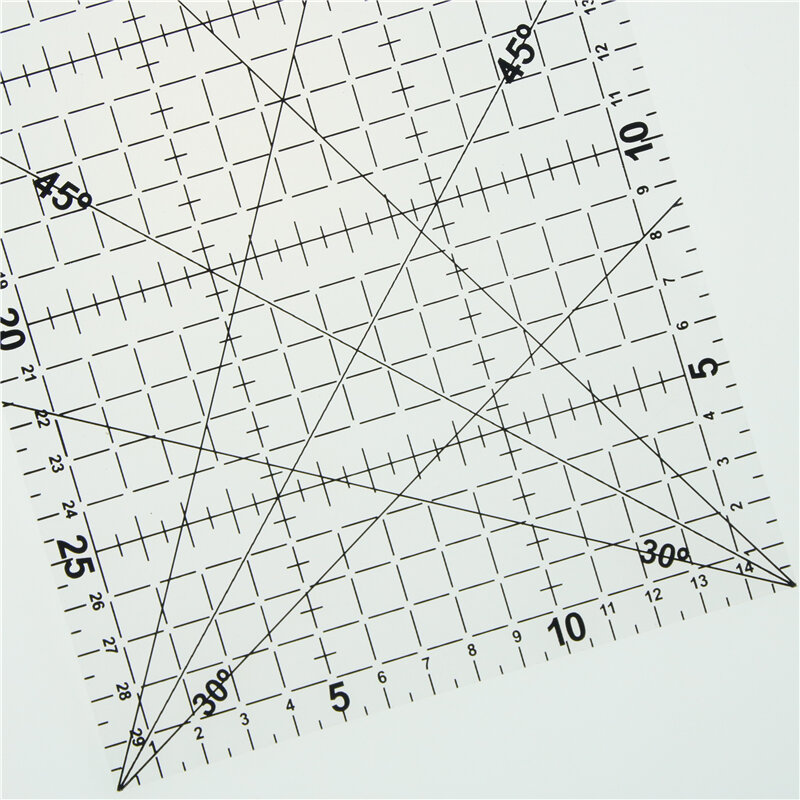 Material acrílico Patchwork Régua, High Grade Quilting Ferramentas, Escala Transparente, Material Escolar, 30*15 cm