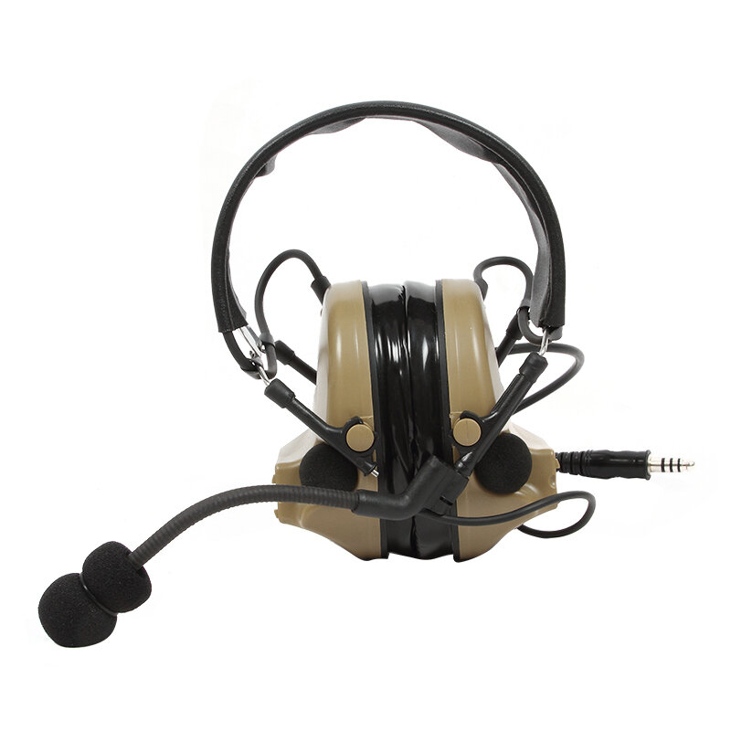 TAC-SKY COMTAC II silicone earmuffs version outdoor tactical headset hearing defense noise reduction military headphones DE