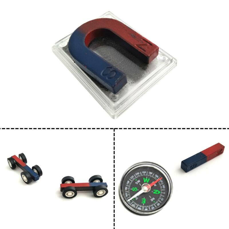 Labs Junior Science zestaw magnesów do edukacji eksperyment naukowy narzędzia Icluding Bar/pierścień/magnesy podkowy/kompas