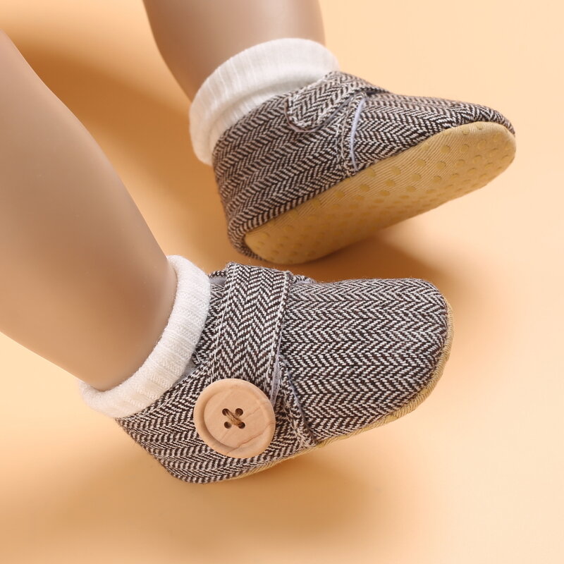 ทารกแรกเกิดเด็กทารกรองเท้าคลาสสิกกีฬา Soft Cotton-สีแรกเดินรองเท้าผ้าฝ้ายกีฬารองเท้า