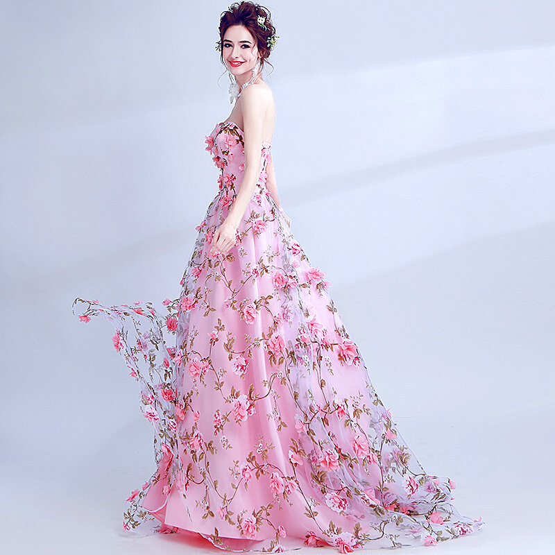 Różowe suknie na bal maturalny z aplikacjami suknie Wieczorowe ciążowe długie Sweetheart Backless suknie Wieczorowe Abendkleider Sukienki Wieczorowe