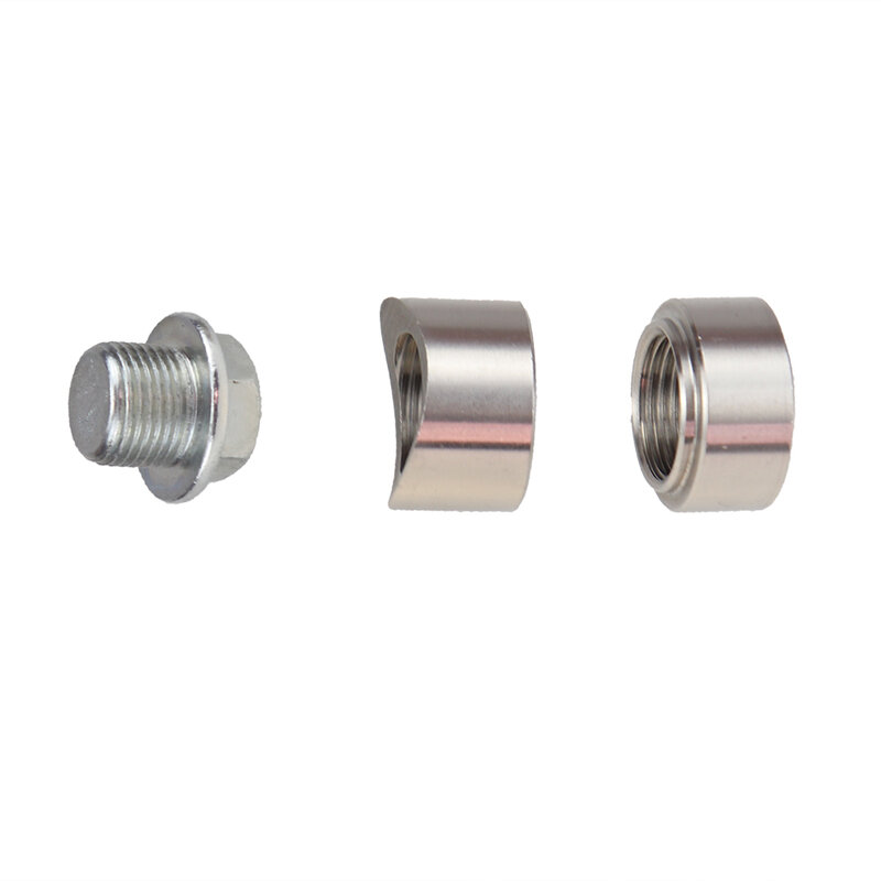 Oxygen Sensor Stainless Steels Bung Plug Nut Stepped Mounting Cap Kit Plug Nut Plug Wideband Nut Fitting Weld Bungs M18X1.5