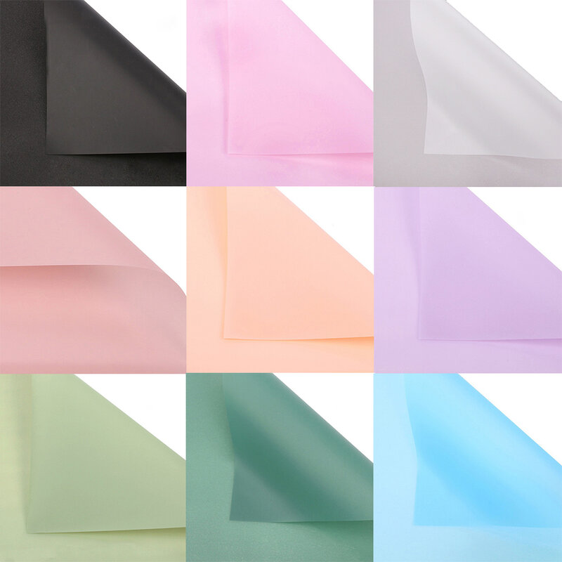 20Pcs Fiori Two-tone di Imballaggio di Carta Da Imballaggio del Regalo di Colore Neutro Fiorista Fiore di Carta Da Imballaggio Bouquet Forniture