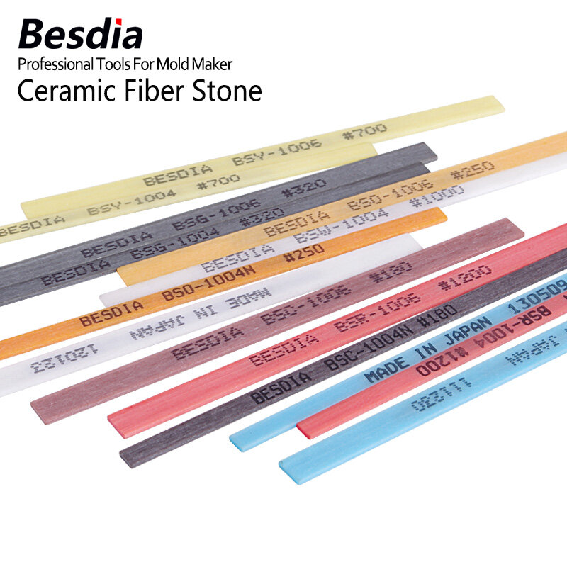 Besdia-piedras de fibra cerámica, piedras de aceite hechas en Japón, 1004, 1006, 1010, 3,0x100