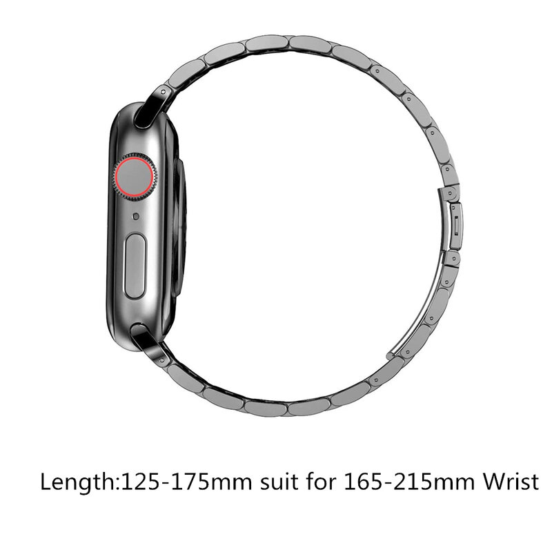 For Apple Watch 5 Band 44mm 42mm Upgraded Version Solid Stainless Steel Bands Business iWatch Strap for Apple Watch 4 40mm 38mm