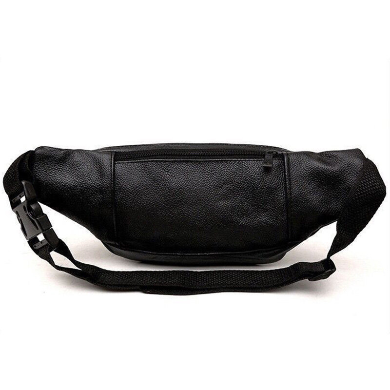 Men's Waist Bag First Layer Cowhide Material British Casual Retro Style High Quality Multifunctional Large Capacity Design