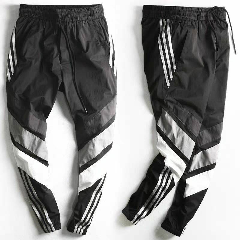 New Spring Summer Sports Pants Men Tooling Pants Male Beam Feet Male Youth Version Closing Feet Nine Points Pants Casual Pant