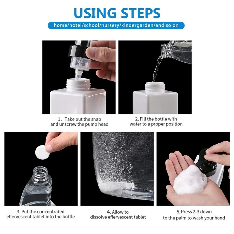 10Pcs Instant โฟมล้างมือ DIY Natural Foaming Hand Sanitizer Effervescent เม็ดต้านเชื้อแบคทีเรียเม็ดทำความสะอาด