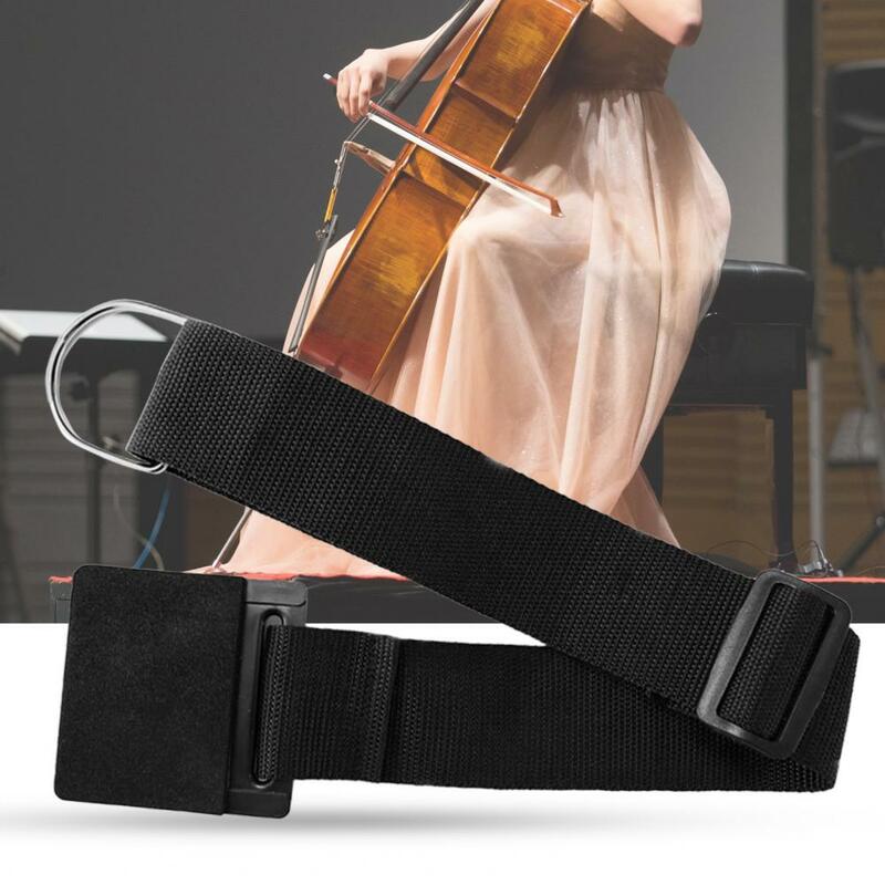 Widely Application Cello Mat Thick Texture Anti-Slip Easily Connect Endpin Strap with O-Ring Stopper for Instrument