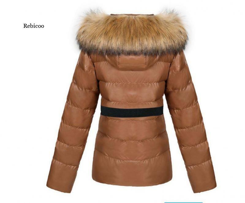 Parka en cuir Pu pour femme, manteau décontracté, rembourré, solide, à capuche, manches longues, fermeture éclair, épais, chaud, avec ceinture