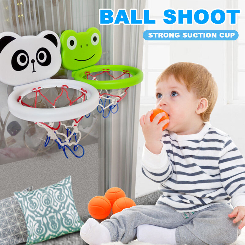 Детская мини-корзина для стрельбы, Набор для игры в ванну, баскетбольная доска с 3 мячиками, забавные Забавные Игрушки для ванны и душа для малышей