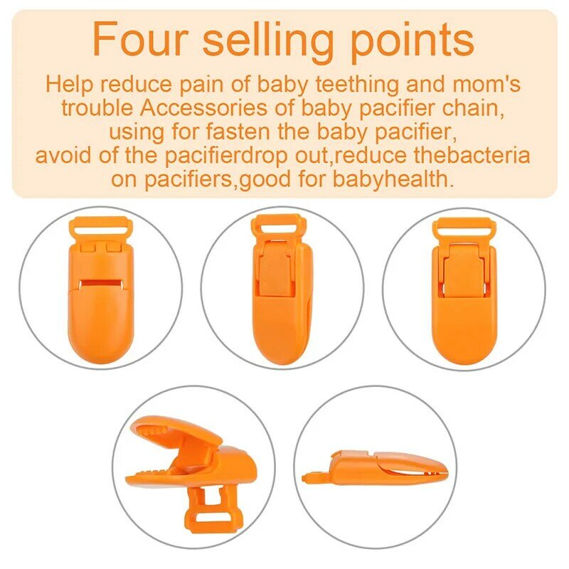 TYRY.HU 50 Pçs/set Plástico Clipe Titular Clips Chupeta Do Bebê Chupeta Chupeta Infantil Manequim Clipes Acessórios Para Chupeta Clipe Diy