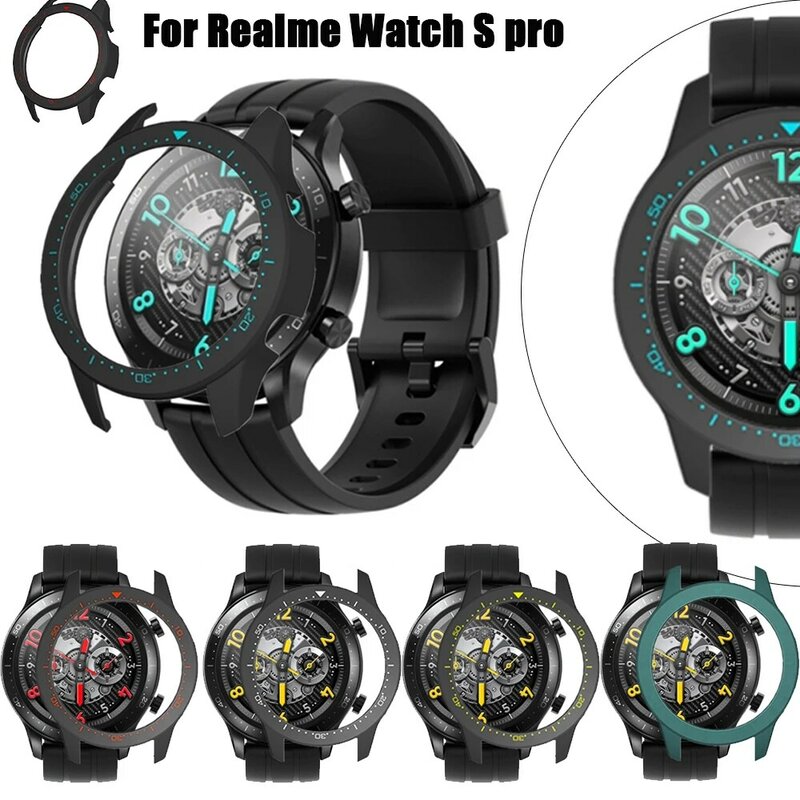 Caso para realme relógio s pro capa protetor de plástico duro escudo ultra-fino quadro para realme relógio s pro smartwatch acessórios