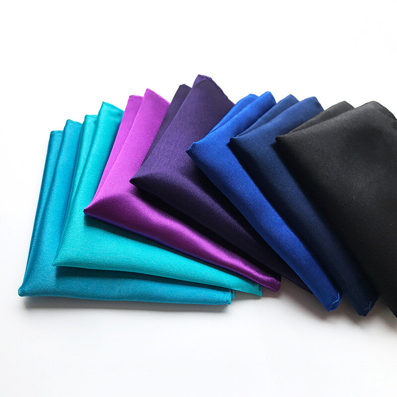 VPN sion-Serviette de poche en polyester uni pour hommes, mouchoir, mouchoir, robe d'affaires, écharpe carrée trempée, document solide