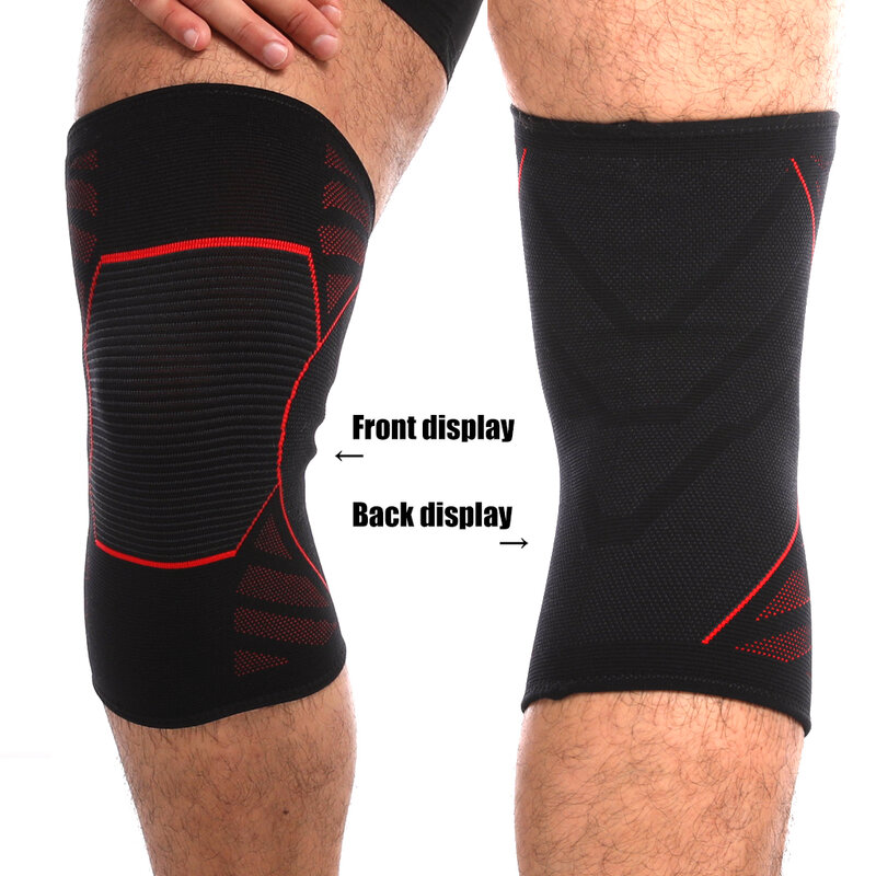 Vale a pena 1 pc elástico joelheiras para esportes ginásio fitness gear nylon kneepad cinta correndo protetor de joelho suporte de voleibol