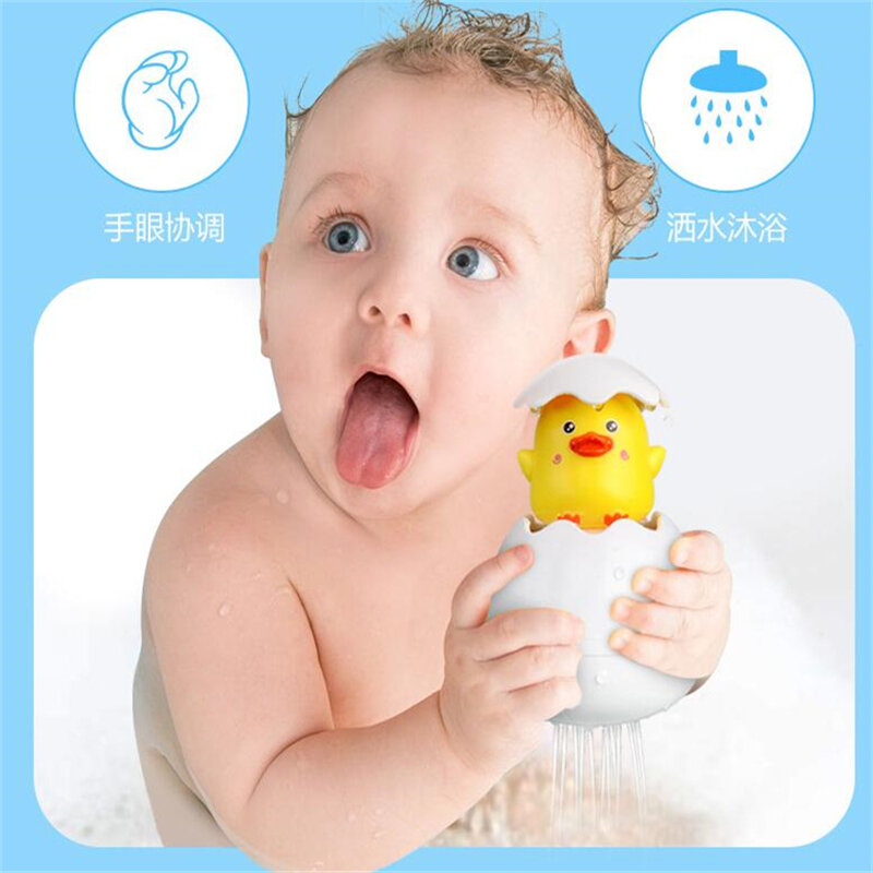 Baby Bathing Toy Kid's Cute Cartoon Animal Duck Penguin Egg Water Spray Sprinkler Bathroom Sprinkling Shower Swimming Water Toys