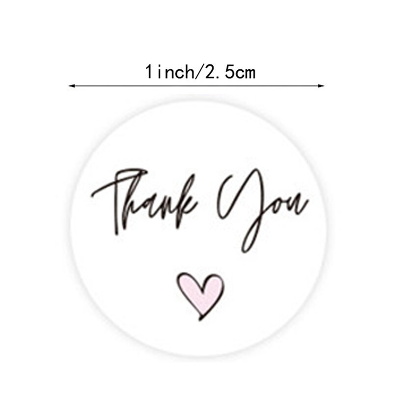 100-500pcs Round Thank You Stickers for Envelope Seal Labels Gift Packaging decor Birthday Party Scrapbooking Stationery Sticker