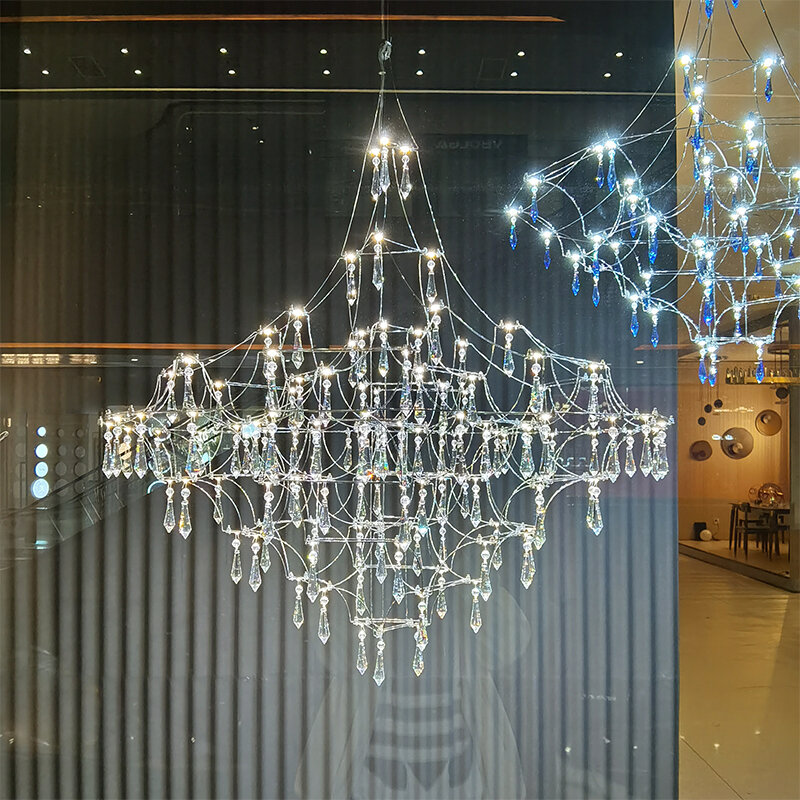 Lustre de cristal moderno led para sala estar jantar lustre teto iluminação villa loft cozinha decoração lustres