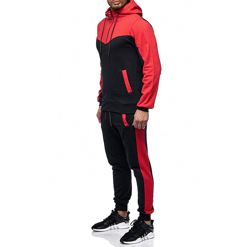 Männer der Trainingsanzüge Set 2020 Herbst Männer Sweatshirt Set Männlichen Jogger Sportswear Anzug Mann Hoodies Hosen Zipper Sport Anzug Neue mode
