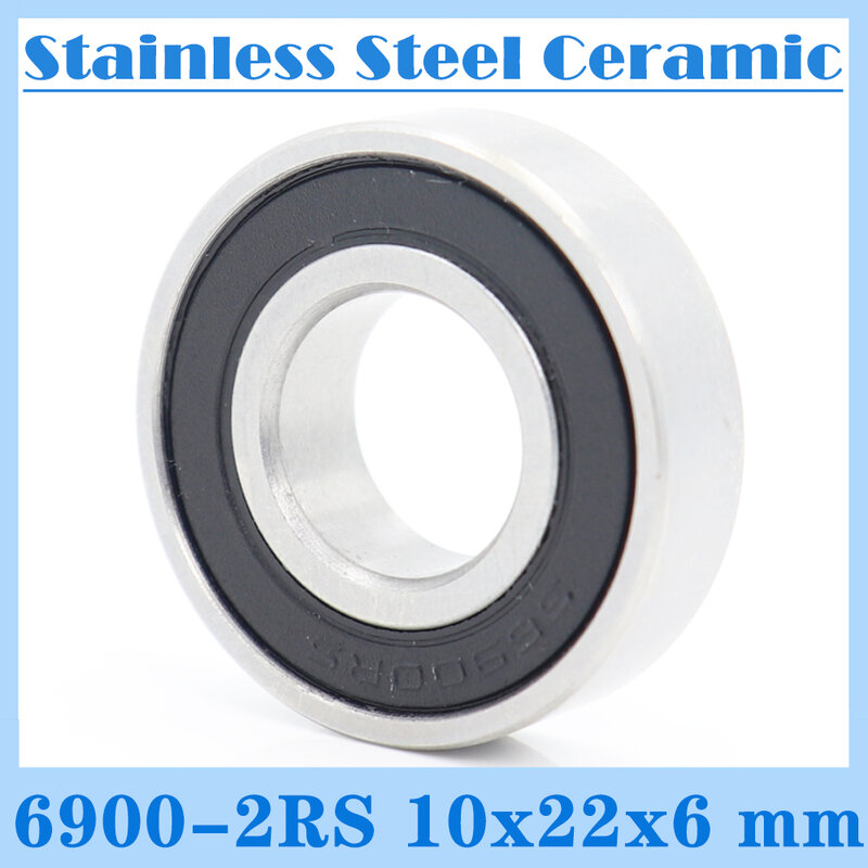6900RS cuscinetti 10*22*6mm ( 1 PC) anelli in acciaio inossidabile 440C con sfere in ceramica Si3N4 cuscinetto S6900RS S6900