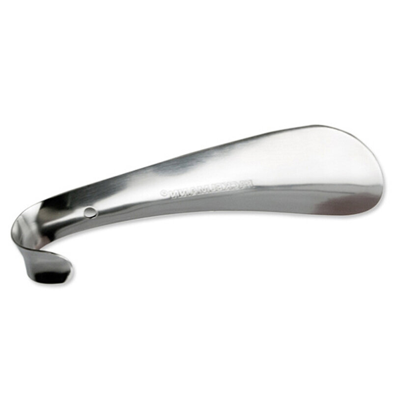 1 pçs 14.5cm profissional shoehorn metal de aço inoxidável sapato chifre colher sapatos ferramenta levantador