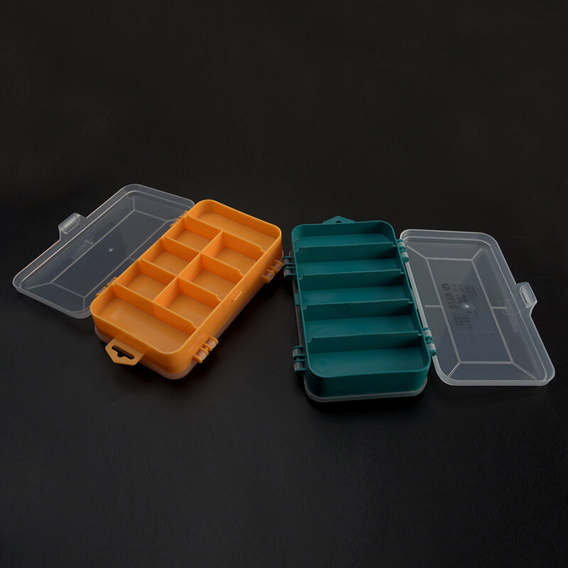 Multifuncional recipiente transparente portátil multifuncional casa acessórios de plástico lado duplo ferramenta parafusos caixa armazenamento