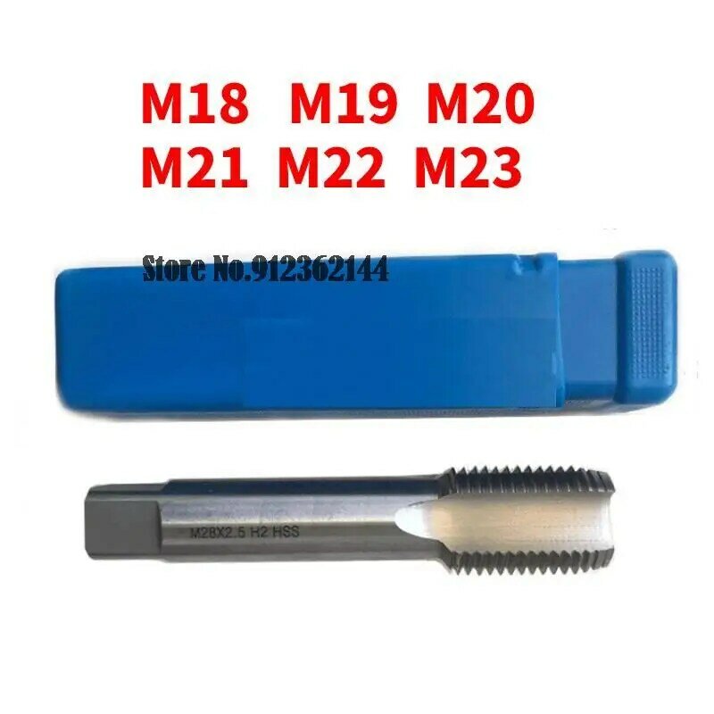 M18 m19 m20 m21 m22 m23 dentes = 1.0 1.5 2.0 2.5mm direita/esquerda hss máquina torneira métrica parafuso torneira broca ferramenta usada para aço