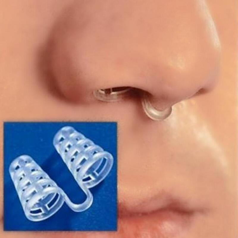 Yohappy 8 pçs/set anti snore parar silicone nariz clipe anti ronco dilatadores nasais apneia dispositivo de ajuda