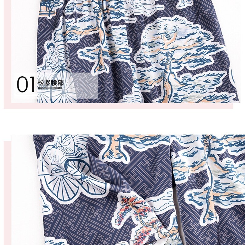 Pijamas de verão dos homens de azul marinho único calções pijama roupa em casa impressão de moda pode ser usado fora шорты мужские