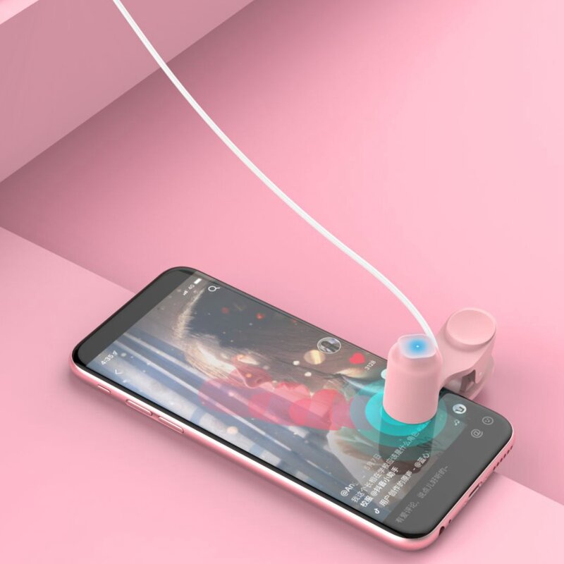 Tik Tok-Pantalla de teléfono móvil con clic automático, punto de conexión automático silencioso, USB en vivo, blanco y rosa, para teléfonos inteligentes