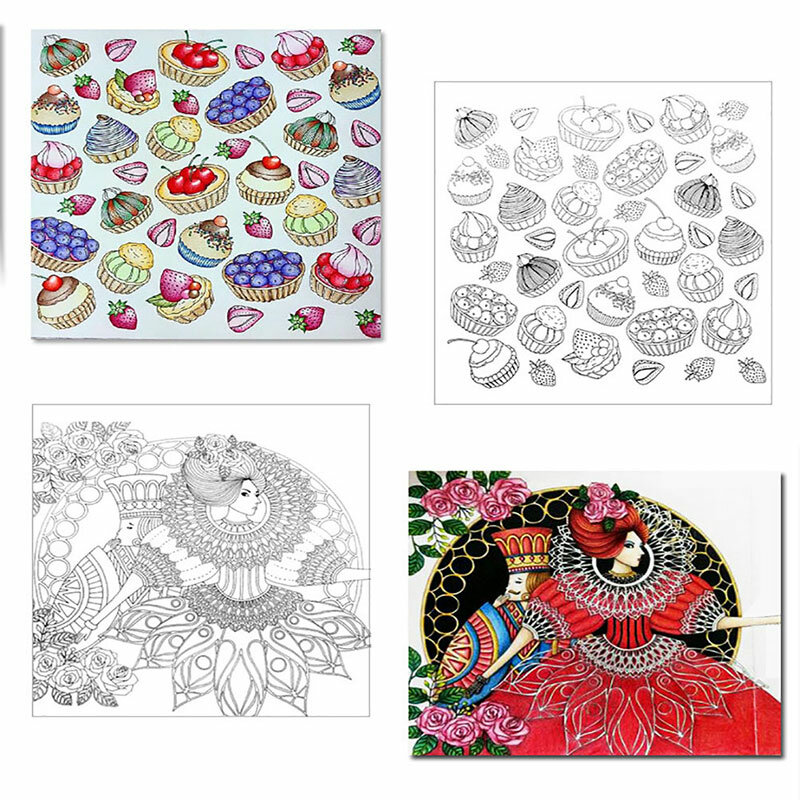1pc 24 Pages Mandalas Flower Coloring Book For Children Adult Relieve Stress Kill Time Graffiti Painting Drawing Art Books