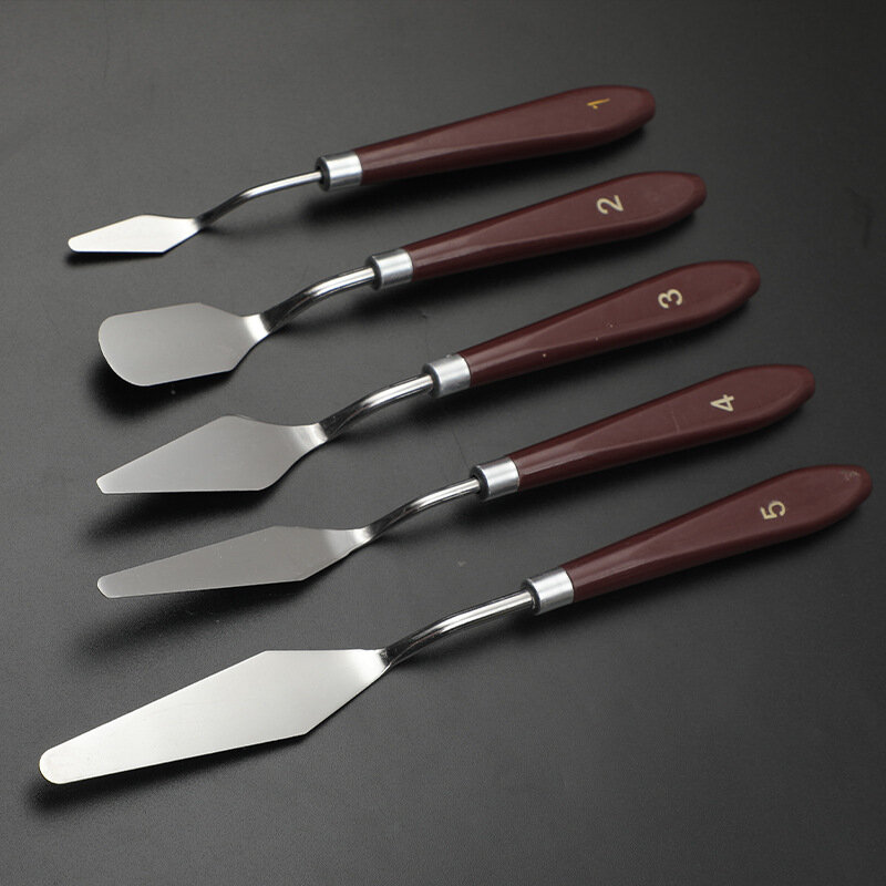 5 шт./компл. нож для покраски маслом из мягкого металла специальный скребок для гуаши для извлечения пигмента артиста и смешивания цветов