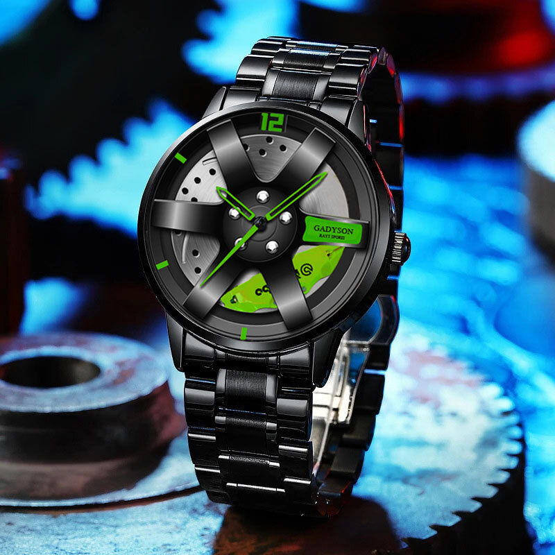 Nieuwe Voorraad!! Horloge Hub Custom Design Sport Auto Velg Sport Horloge Waterdicht Creatieve 2022 Mannelijke Horloge Heren Wiel Horloge Klok