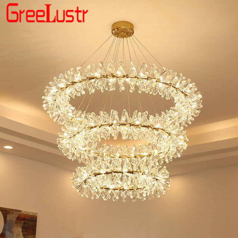 Luxury Chandelier Pendant Lighting Fixtures G4 Bulbs Led Lustre Hanging Ceiling Lamp for Living Room Hotel Home Appliance Decor
