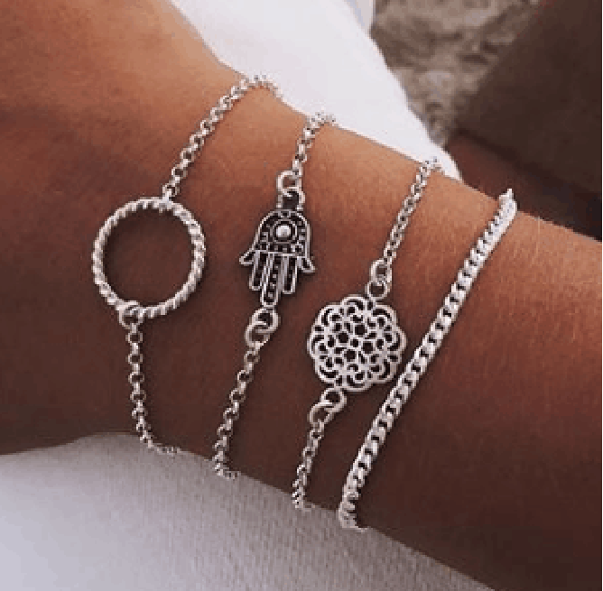 FENGLI-Conjunto de pulseras con forma de corazón y Tortuga para mujer, brazaletes Infinit, mapa de cuentas bohemias, joyería de boda